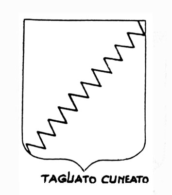 Bild des heraldischen Begriffs: Tagliato cuneato